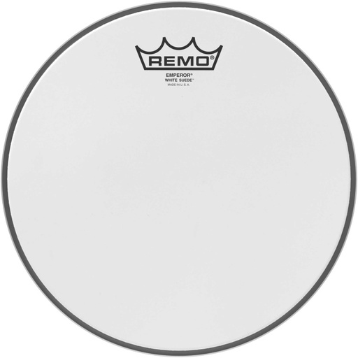 [BE-0810-WS] Peau de frappe White Suede Emperor de 10"