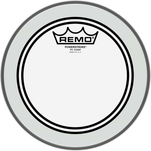 [P3-0308-BP] Peau Powerstroke 3 Ambassador transparente 08" pour Tom