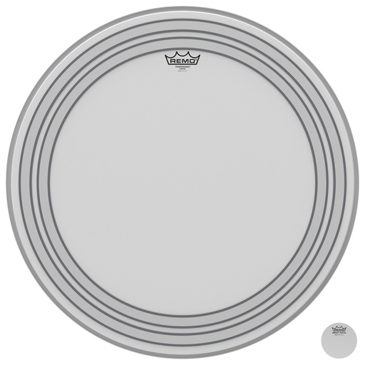 [PW-1124-00] Peau Powersonic sablée 24" pour grosse caisse, avec anneaux internes