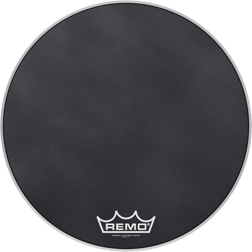 [PM-1824-MP] Peau Powermax Black Suede 24" pour Grosse Caisse de parade