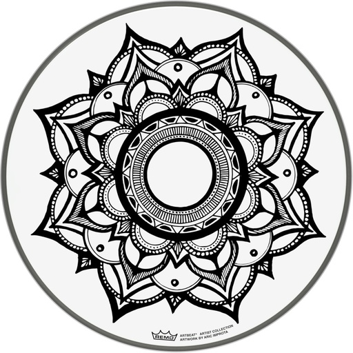 [PE-0012-AB-004] Peau de frappe Artbeat Skyndeep Emperor transparente, 12", Sleep Lotus