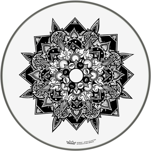 [PE-0016-AB-006] Peau de frappe Artbeat Skyndeep Emperor transparente, 16", Disillusion
