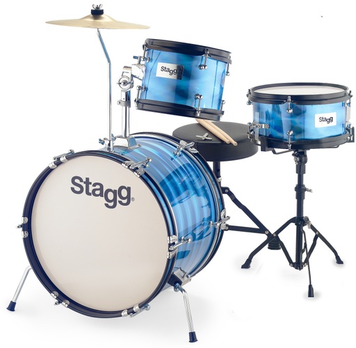 [TIM JR 3/16B BL] Batterie junior 8" / 10" / 16", avec accessoires, bleue
