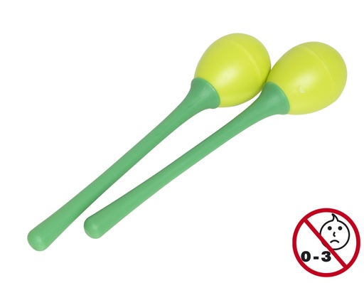 [EGG-MA L/GR] Paire de maracas oeufs en plastique à long manche