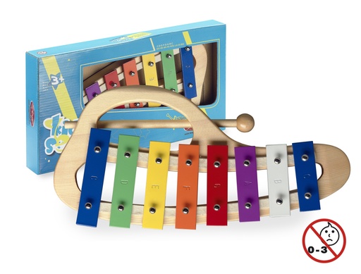 [META-KC8 RB] Métallophone courbe avec 8 lames de différentes couleurs