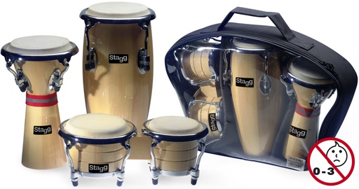 [BCD-N-SET] Set de mini Percussions Latino-africaines, comprenant