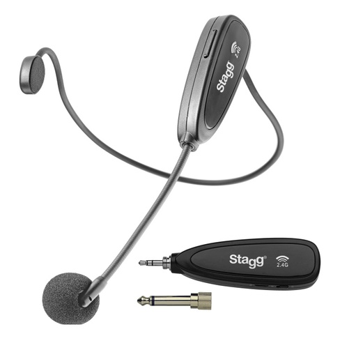 [SUW 12H-BK] Micro-casque sans fil de 2,4 GHz (avec émetteur et récepteur)
