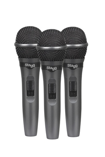 [SDMP15-3] Lot de 3 microphones dynamiques cardioïdes pour représentations live