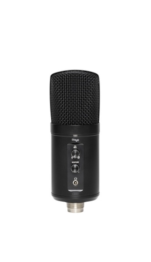 [SUSM60D] Microphone à condensateur double face, USB, finition métallique