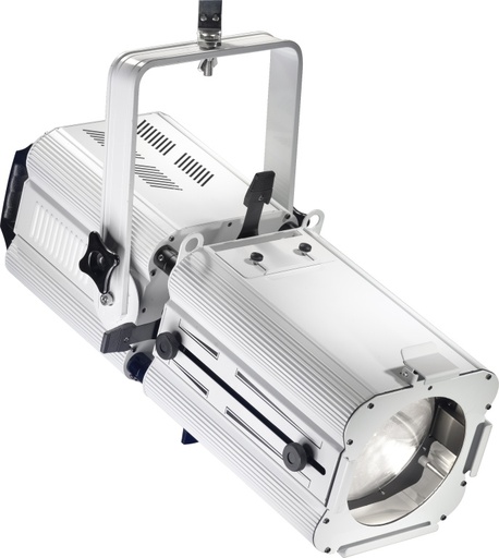 [SLP200ZD32W-0] Projecteur découpe de 200 watts, lumière chaude, armature blanche en métal (Spot 200)