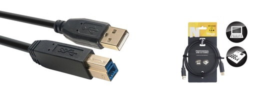 [NCC1,5U3AU3B] Câble USB 3.0, Série N - USB A mâle / USB B mâle