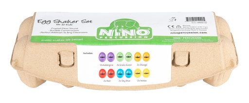 [NINOSET18] ASSORTIMENT 12 OEUFS-SHAKER NINO + BOITE