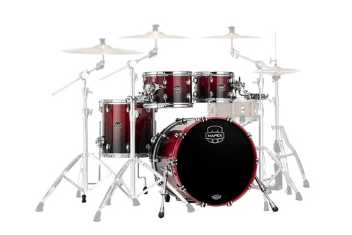 [SR504XRQ] Batterie MAPEX Saturn 4 futs scarlet fade Fusion - GC20