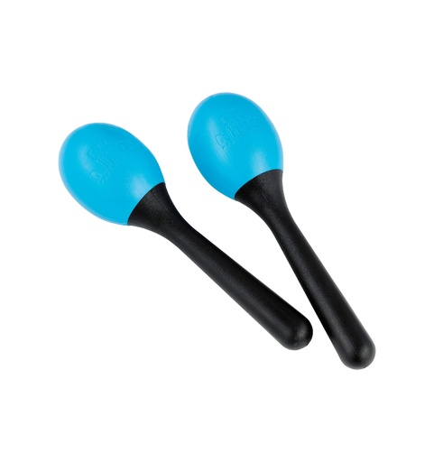 [NINO569SB] MARACAS NINO PLASTIQUE OVALES, BLEU