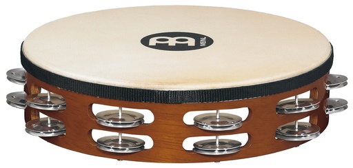 [TAH2AAB] Tambour de basque | Tambourin MEINL Peau de chèvre - 2 rangées de cymbalettes aluminium