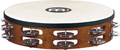 [TAH2AB] Tambour de basque | Tambourin MEINL Peau de chèvre - 2 rangées de cymbalettes acier