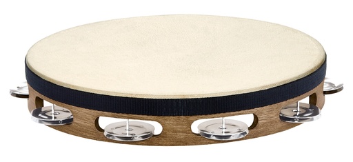 [TAH1WB] Tambour de basque | Tambourin MEINL Peau de chèvre - 1 rangée de cymbalettes acier