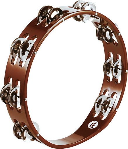 [TA2AB] TAMBOURIN MEINL BOIS BRUN 2R CYMB NICKEL