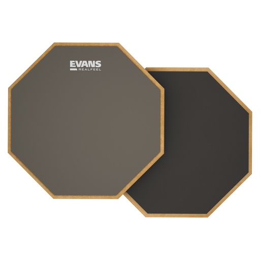 [RF12D] RealFeel by EVANS 2-Sided Practice Drum Pad, 12 "