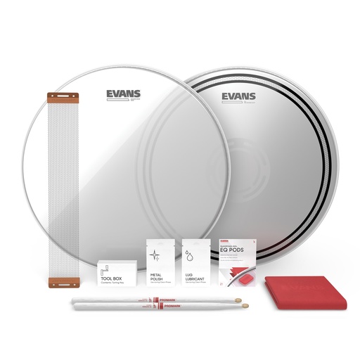 [ESTUK-14ECSRD-1] EVANS EC Reverse Dot Snare Tune Up Kit, 14 "