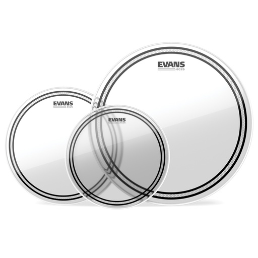[ETP-EC2SCLR-R] EVANS EC2 Tompack, Clear, Rock (10 ", 12 ", 16 ")
