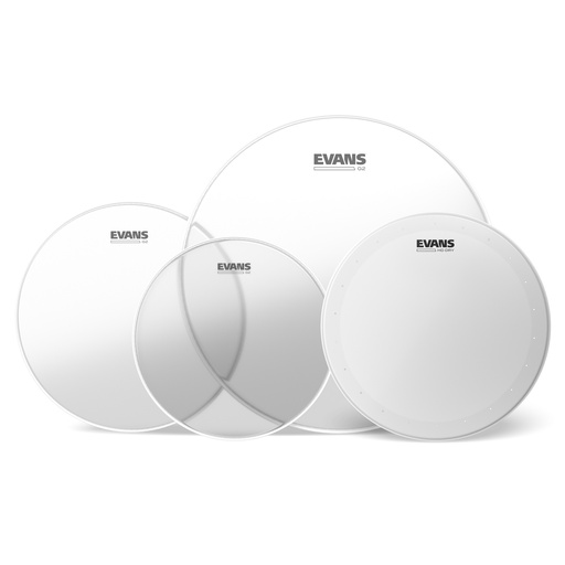 [EPP-G2HDD-F] EVANS G2 Clear Fusion Pack (10", 12", 14") with 14" HD Dry Snare Batter