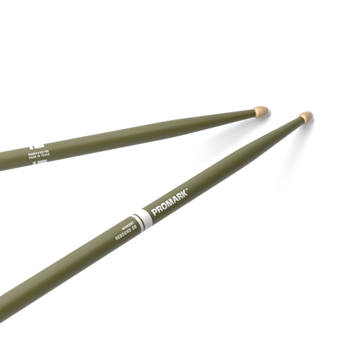 [RBH595AW-GREEN] ProMark Rebound 5B Painted Green Hickory Drumstick, Acorn Wood Tip