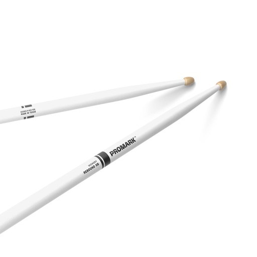 [RBH595AW-WHITE] ProMark Rebound 5B Painted White Hickory Drumstick, Acorn Wood Tip