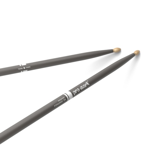 [TX5AW-GRAY] ProMark Classic Forward 5A Painted Gray Hickory Drumstick, Oval Wood Tip