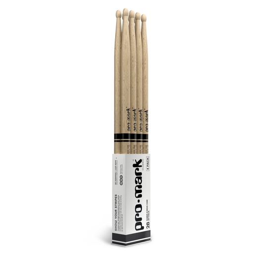 [PW2BW-4P] ProMark Classic Attack 2B Shira Kashi Oak Drumstick, Oval Tip, 4-Pack