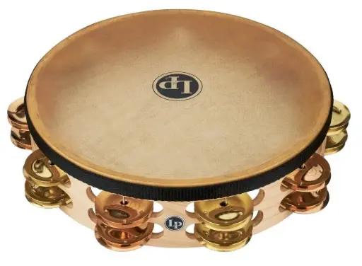 [LP861.633] Tambour de basque - Tambourin PRO 10" 2 Rangées Laiton/Bronze
