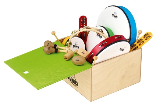 [NINOSET012WB] LOT NINO 12 PERCUSSIONS COFFRE BOIS