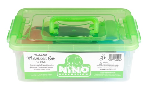 [NINOSET575] LOT NINO 6 MARACAS SHAKER AVEC BOITE