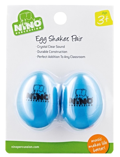 [NINO540SB2] PAIRE OEUF-SHAKER NINO BLEU CIEL