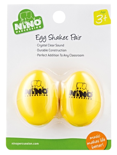 [NINO540Y2] PAIRE OEUF-SHAKER NINO JAUNE
