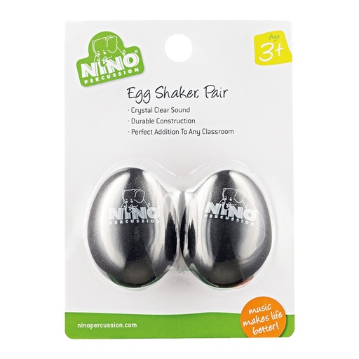 [NINO540BK2] PAIRE OEUF-SHAKER NINO NOIR