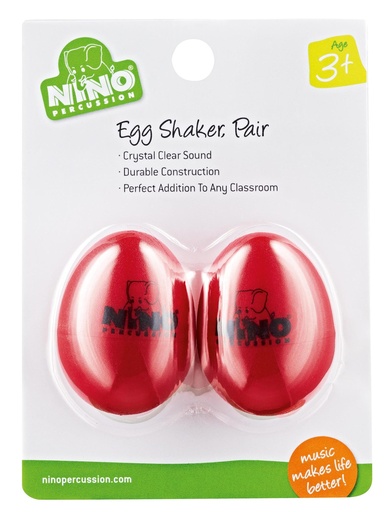 [NINO540R2] PAIRE OEUF-SHAKER NINO ROUGE