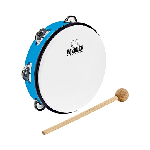 [NINO51SB] TAMBOURIN NINO ABS 10" +CYMB, BLEU