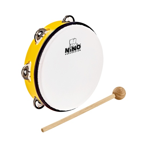 [NINO51Y] TAMBOURIN NINO ABS 10" +CYMB, JAUNE