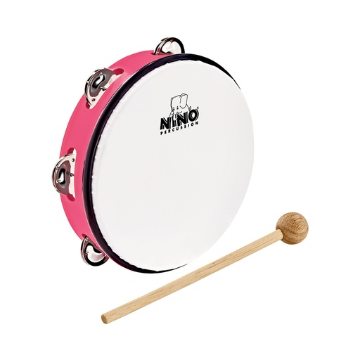 [NINO51SP] TAMBOURIN NINO ABS 10" +CYMB, ROSE