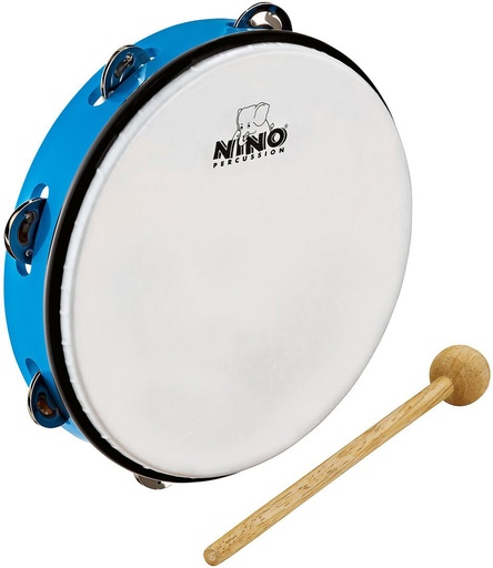 [NINO24SB] TAMBOURIN NINO ABS 8" + CYMB, BLEU