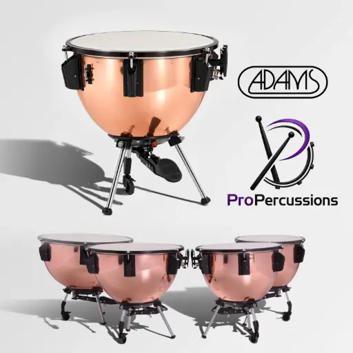 [2PAUFKG29] Timbales ADAMS 29" – Série UNIVERSAL Cuivre poli | Avec accordeur fin