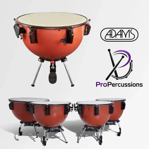 [2PAUFFI32] Timbales ADAMS 32" – Série UNIVERSAL Fibre de verre | Avec accordeur fin