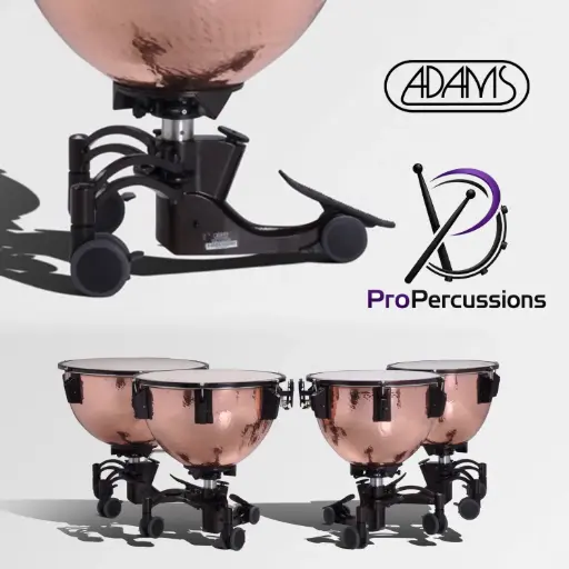 [2PARFKH26] Timbales ADAMS 26" – REVOLUTION - Fût Cuivre martelé | Accordeur fin