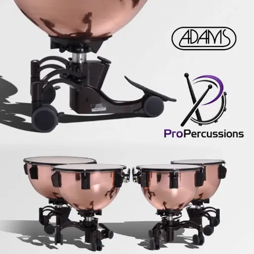 [2PARFKG29] Timbales ADAMS 29" – REVOLUTION - Fût Cuivre poli | Accordeur fin