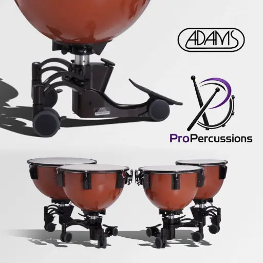[2PARFFI20] Timbales ADAMS 20" – REVOLUTION - Fût Fibre de verre | Accordeur fin