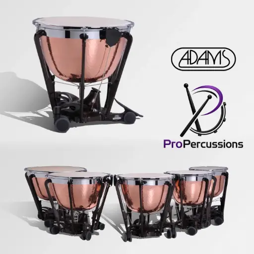 [2PAPRIIDH23] Timbales ADAMS 23" – Professional GEN II - Fût Cuivre profond martelé | Accordeur fin en option