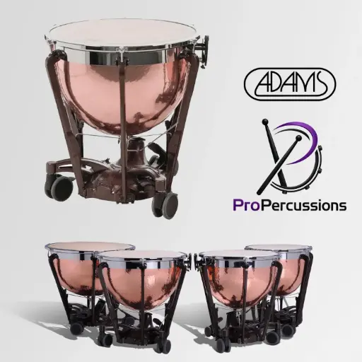 [2PAPRIIKH20] Timbales ADAMS 20" – Professional GEN II - Fût Cuivre martelé | Accordeur fin en option