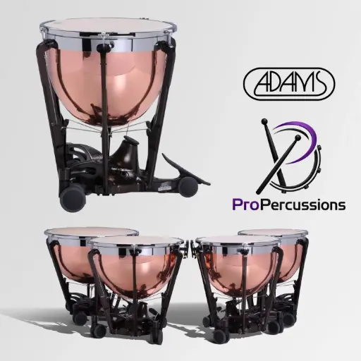 [2PAPRIIKG26] Timbales ADAMS 26" – Professional GEN II - Fût Cuivre poli | Accordeur fin en option