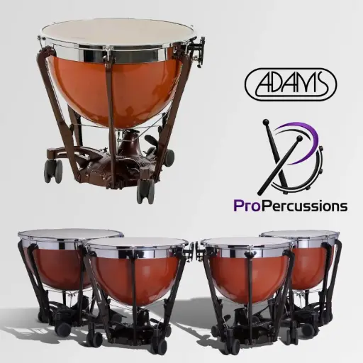[2PAPRIIFI26] Timbales ADAMS 26" – Professional GEN II - Fût Fibre de verre | Accordeur fin en option